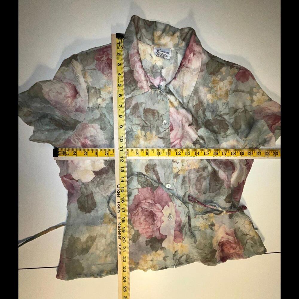 K studio flower top womens size 18